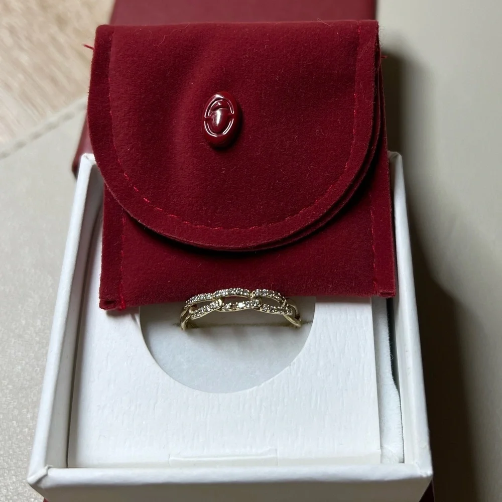Aurate Open Link Diamond Ring 14k Gold | Size 7 - Picture 4 of 11